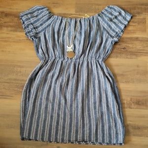Striped off the shoulder dress